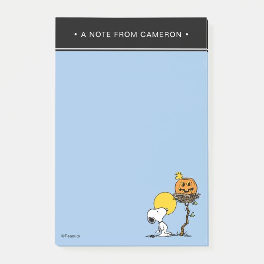Snoopy & Woodstock Nest met Jack O' Lantern Post-it® Notes (Voorkant)