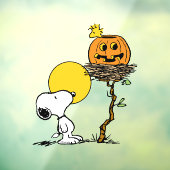 Snoopy & Woodstock Nest met Jack O' Lantern Raamsticker (Vel 3)