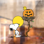 Snoopy & Woodstock Nest met Jack O' Lantern Raamsticker (Vel 2)