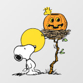 Snoopy & Woodstock Nest met Jack O' Lantern Raamsticker (Vel)