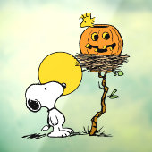 Snoopy & Woodstock Nest met Jack O' Lantern Raamsticker (Vel 3)