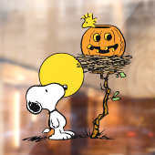 Snoopy & Woodstock Nest met Jack O' Lantern Raamsticker (Vel 2)