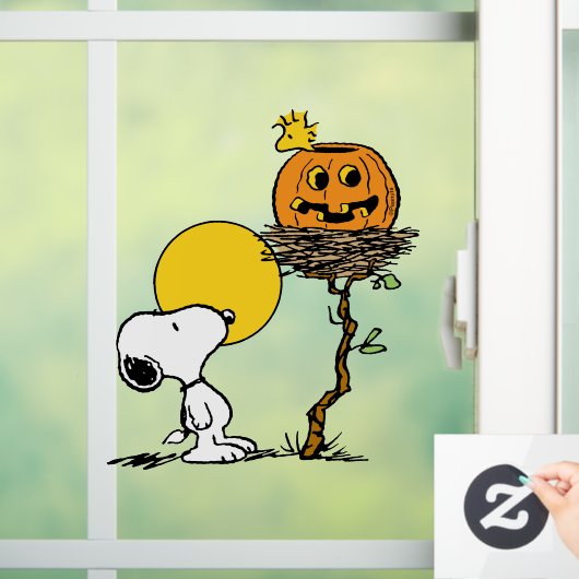 Snoopy & Woodstock Nest met Jack O' Lantern Raamsticker (Huis)