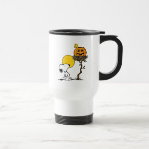 Snoopy & Woodstock Nest met Jack O' Lantern Reisbeker