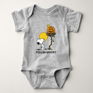 Snoopy & Woodstock Nest met Jack O' Lantern Romper