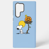 Snoopy & Woodstock Nest met Jack O' Lantern Samsung Galaxy Hoesje (Achterkant)