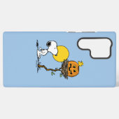 Snoopy & Woodstock Nest met Jack O' Lantern Samsung Galaxy Hoesje (Achterkant horizontaal)