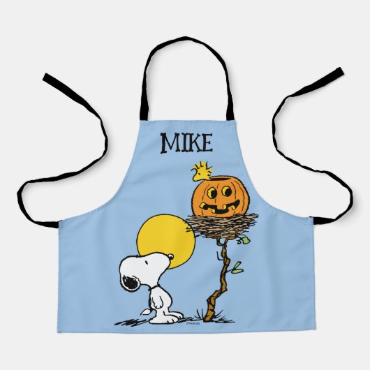Snoopy & Woodstock Nest met Jack O' Lantern Schort (Voorkant)
