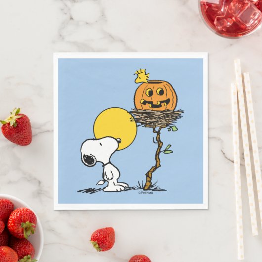 Snoopy & Woodstock Nest met Jack O' Lantern Servet (Insitu)