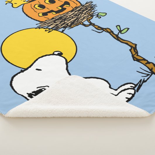 Snoopy & Woodstock Nest met Jack O' Lantern Sherpa Deken (3/4)