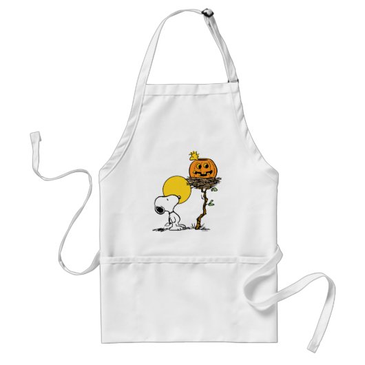 Snoopy & Woodstock Nest met Jack O' Lantern Standaard Schort (Voorkant)
