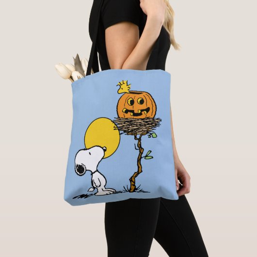 Snoopy & Woodstock Nest met Jack O' Lantern Tote Bag (Dichtbij)