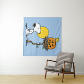 Snoopy & Woodstock Nest met Jack O' Lantern Wandkleed (In Situ (horizontaal))