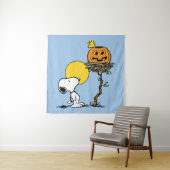 Snoopy & Woodstock Nest met Jack O' Lantern Wandkleed (In situ)