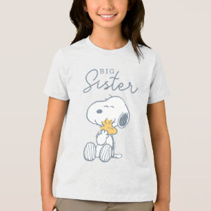 Snoopy & Woodstock Over de Maan Baby Shower Tri-Blend Shirt