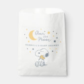 Snoopy & Woodstock | Over the Moon Baby Shower Bedankzakje (Voorkant)