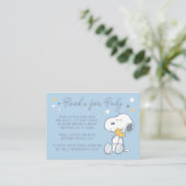 Snoopy & Woodstock | Over the Moon Baby Shower Enc Informatiekaartje (Staand voorkant)