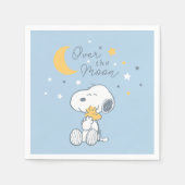 Snoopy & Woodstock | Over the Moon Baby Shower Nap Servet (Voorkant)