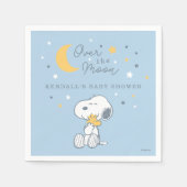 Snoopy & Woodstock | Over the Moon Baby Shower Nap Servet (Voorkant)