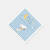 Snoopy & Woodstock | Over the Moon Baby Shower Nap Servet (Hoek)