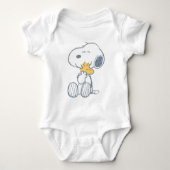 Snoopy & Woodstock | Over the Moon Baby Shower Romper (Voorkant)