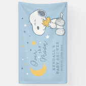 Snoopy & Woodstock | Over the Moon Baby Shower Spandoek (Verticaal)