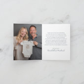 Snoopy & Woodstock | Over the Moon Baby Shower Tha Bedankkaart (Binnen)