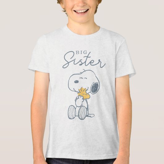 Snoopy & Woodstock | Over the Moon Baby Shower Tri-Blend Shirt (Voorkant)