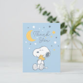 Snoopy & Woodstock Over the Moon Thank You Postcar Briefkaart (Staand voorkant)