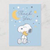 Snoopy & Woodstock Over the Moon Thank You Postcar Briefkaart (Voorkant)