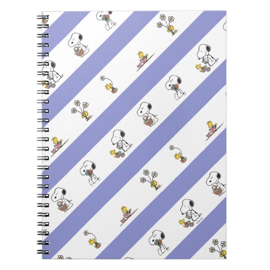 Snoopy & Woodstock Paasband Patroon Notitieboek (Voorkant)