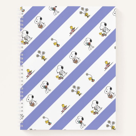 Snoopy & Woodstock Paasband Patroon Notitieboek (Voorkant)