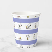 Snoopy & Woodstock Paasband Patroon Papieren Bekers (Achterkant)