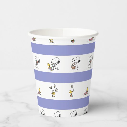 Snoopy & Woodstock Paasband Patroon Papieren Bekers (Links)