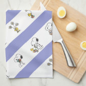 Snoopy & Woodstock Paasband Patroon Theedoek (Quarter Fold)