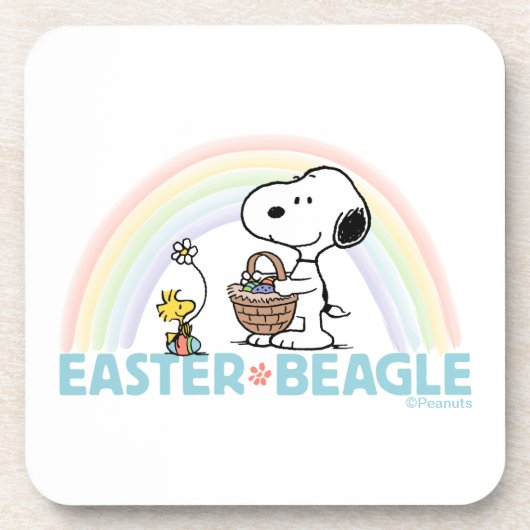 Snoopy & Woodstock - Paasbeagle Bier Onderzetter (Voorkant)