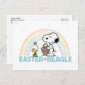 Snoopy & Woodstock - Paasbeagle Briefkaart (Voorkant / Achterkant)