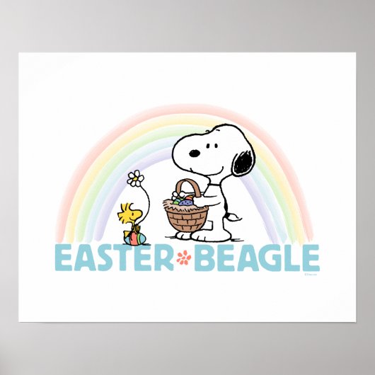 Snoopy & Woodstock - Paasbeagle Poster (Voorkant)