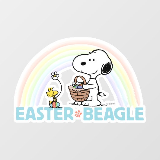 Snoopy & Woodstock - Paasbeagle Raamsticker (Vel)