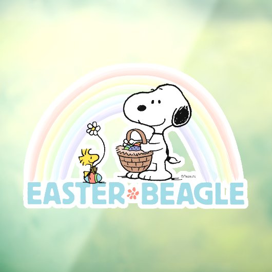 Snoopy & Woodstock - Paasbeagle Raamsticker (Vel 3)