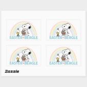 Snoopy & Woodstock - Paasbeagle Rechthoekige Sticker (Vel)