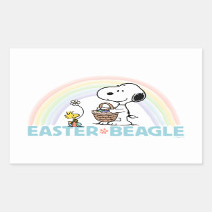 Snoopy & Woodstock - Paasbeagle Rechthoekige Sticker