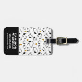 Snoopy & Woodstock Pattern Bagagelabel (Voorkant horizontaal)