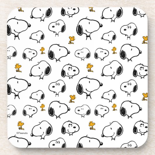 Snoopy & Woodstock Pattern Bier Onderzetter (Voorkant)