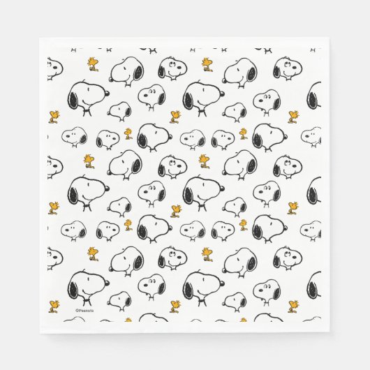 Snoopy & Woodstock Pattern Servet (Voorkant)