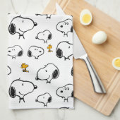 Snoopy & Woodstock Pattern Theedoek (Quarter Fold)