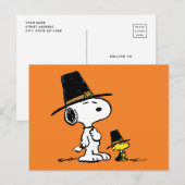 Snoopy & Woodstock Pilgrim Briefkaart (Voorkant / Achterkant)