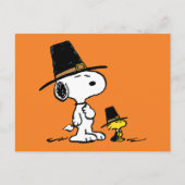 Snoopy & Woodstock Pilgrim Briefkaart (Voorkant)