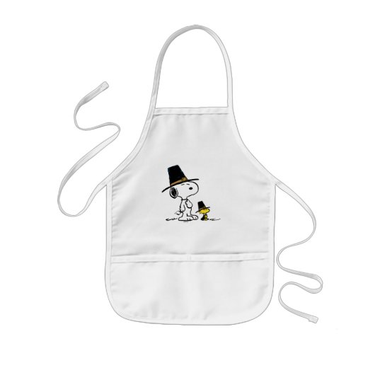 Snoopy & Woodstock Pilgrim Kinder Schort (Voorkant)