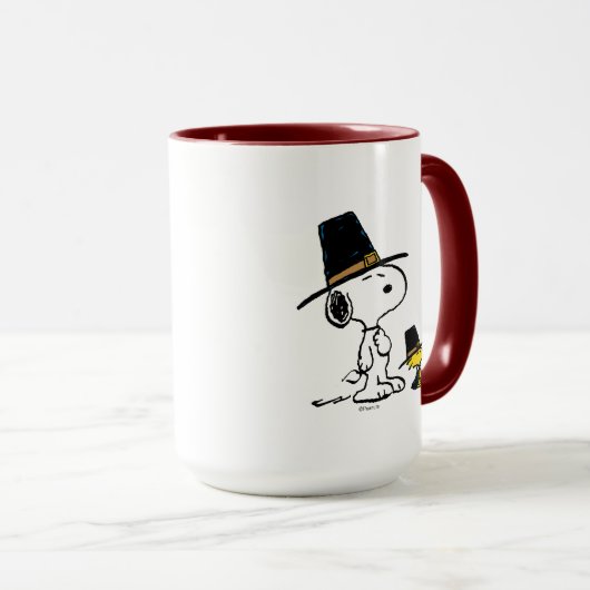 Snoopy & Woodstock Pilgrim Mok (Voorkant rechts)